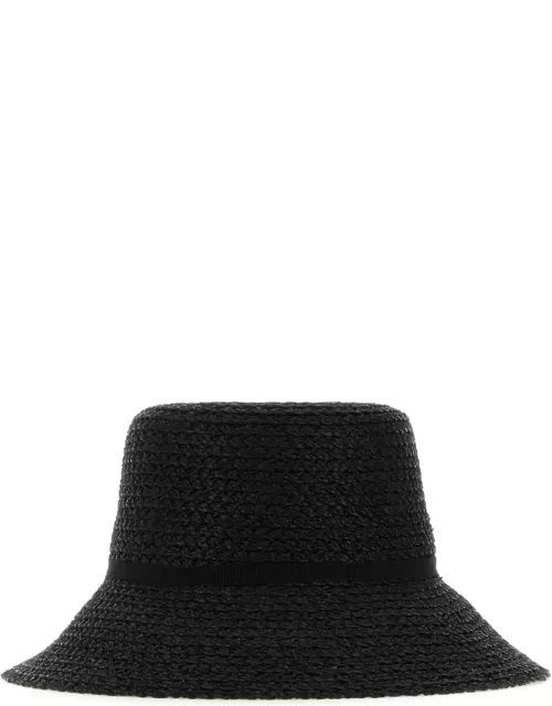 Helen Kaminski Black Raffia Naaima Hat