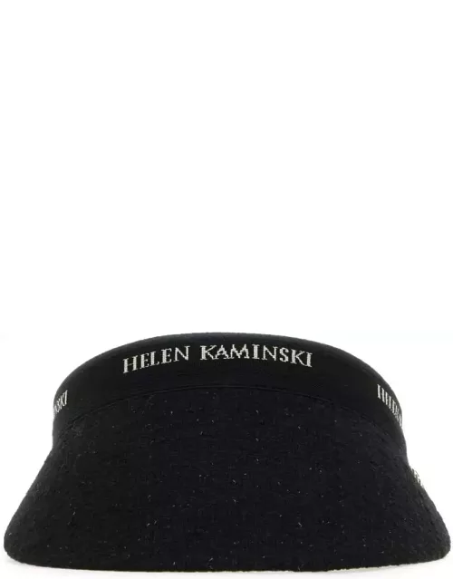 Helen Kaminski Black Cotton Blend Zinnia Hat