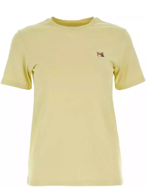 Maison Kitsuné Pastel Yellow Cotton T-shirt