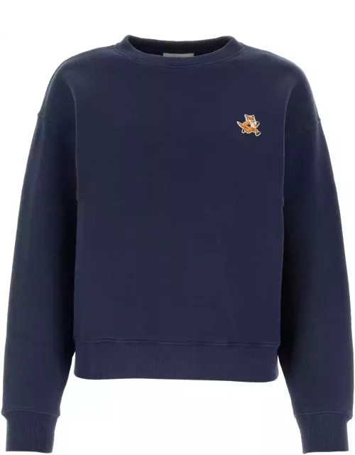 Maison Kitsuné Navy Blue Cotton Sweatshirt