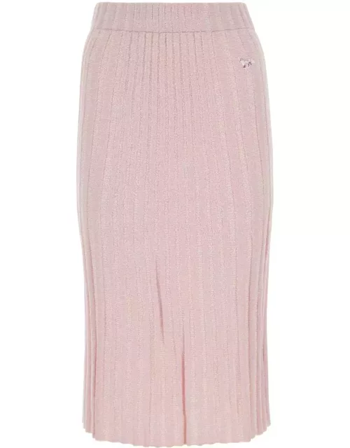 Maison Kitsuné Light Pink Cotton Blend Skirt