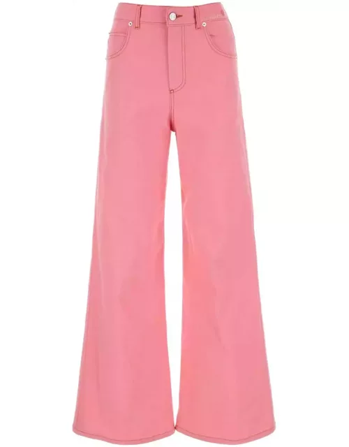 Marni Pink Stretch Denim Wide-leg Jean