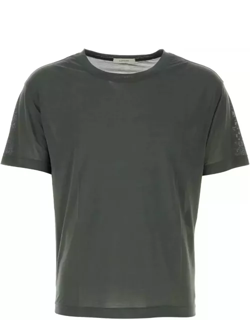 Lemaire Dark Green Silk T-shirt