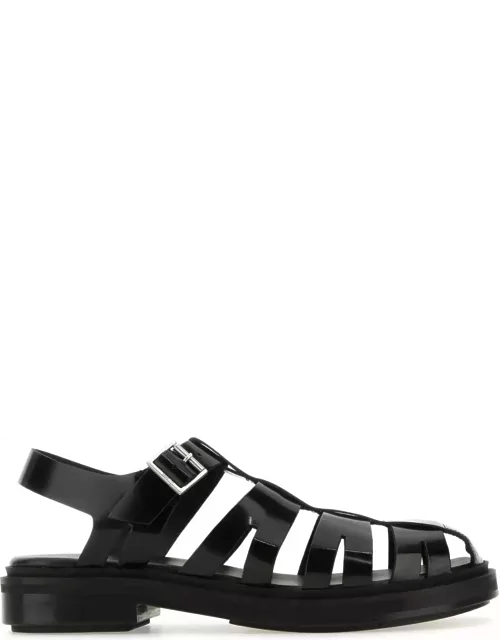 Ami Alexandre Mattiussi Black Leather Sandal