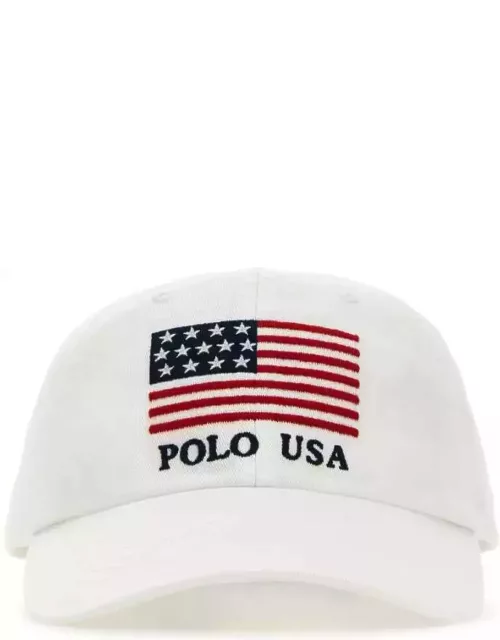 Polo Ralph Lauren White Cotton Baseball Cap