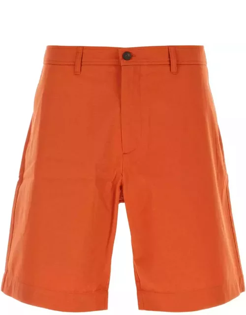 Maison Kitsuné Dark Orange Cotton Bermuda Short