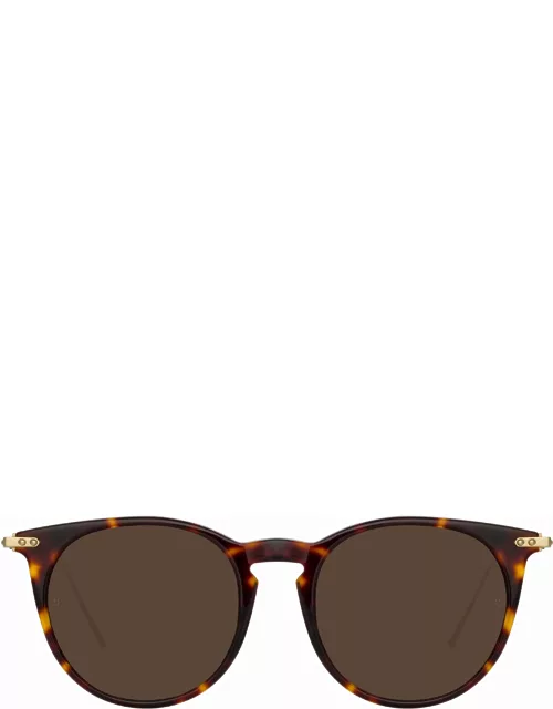 Ellis Oval Sunglasses in Tortoiseshel
