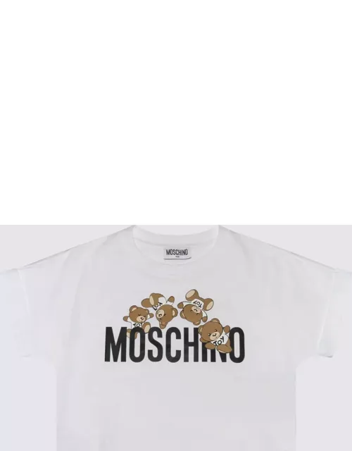 Moschino White Multicolour Cotton Blend T-shirt