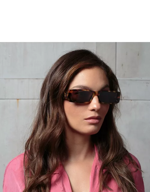 Dania Rectangular Sunglasses in Tortoiseshel