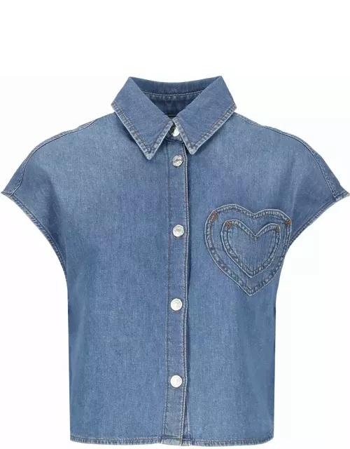 M05CH1N0 Jeans Heart Pocket Shirt