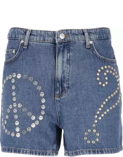 M05CH1N0 Jeans Shorts With Stud