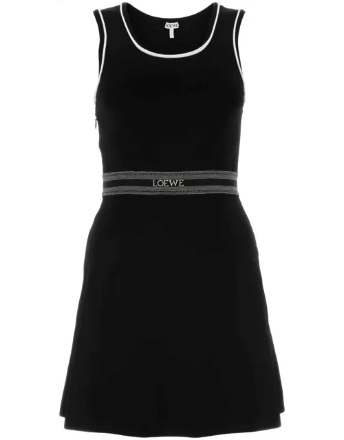 Loewe Black Stretch Viscose Blend Mini Dres