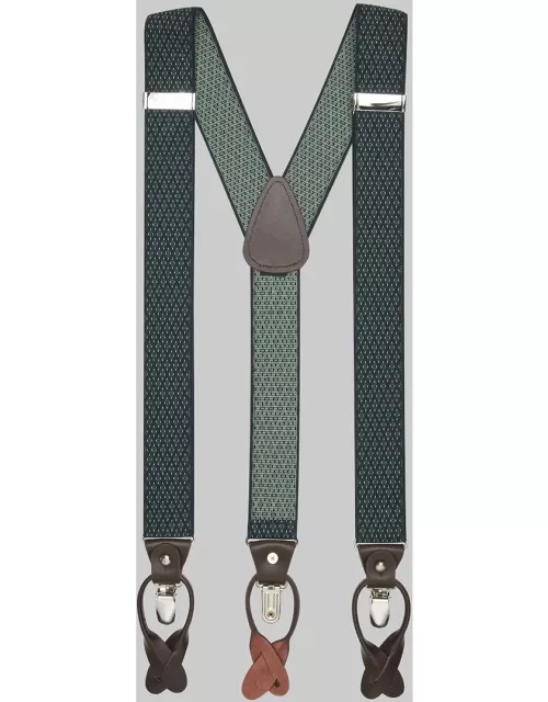 JoS. A. Bank Men's Geometric Convertible Suspenders, Green, One