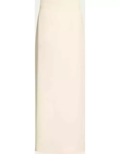 Long Column Wool Skirt