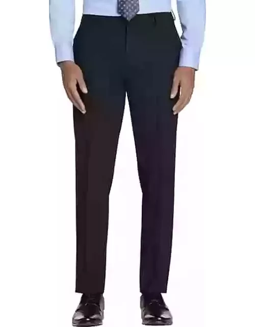 Awearness Kenneth Cole Slim Fit Men's Suit Separates Pants Black Solid