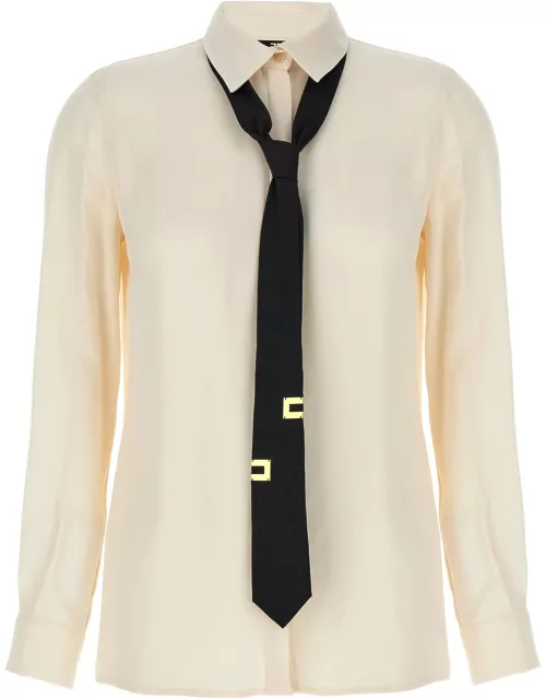 Elisabetta Franchi White Shirt With Tie