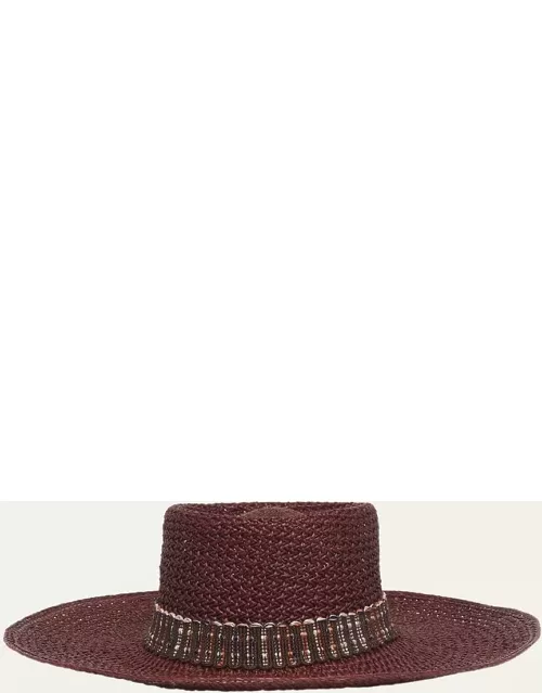 Hanae Straw Large-Brim Hat