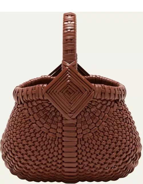 Mini Woven Basket Top-Handle Bag