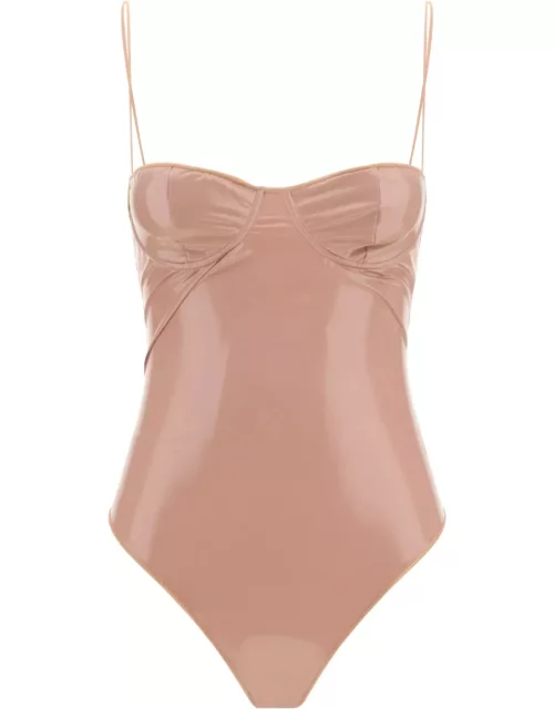 Oseree Latex Balconette Maillot Swimsuit