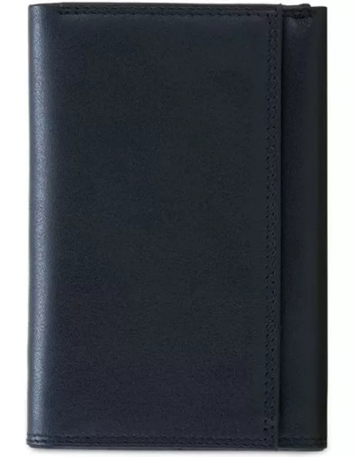 RFID Men's Tri-fold Wallet with Zip Nappa Black