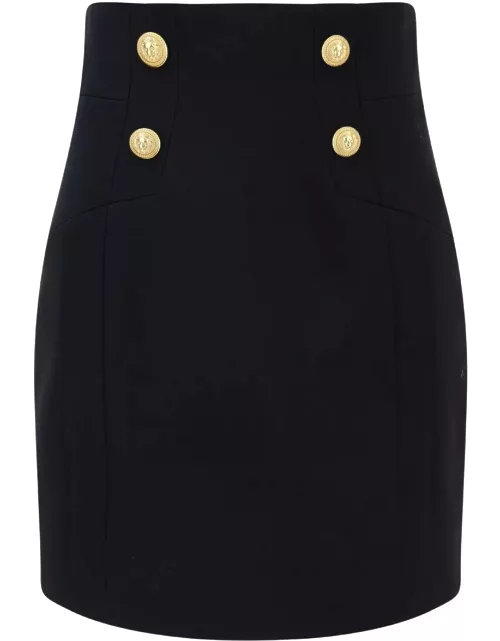 Balmain Wool Pencil Skirt
