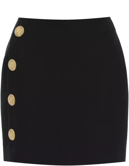 Balmain Mini Button Skirt
