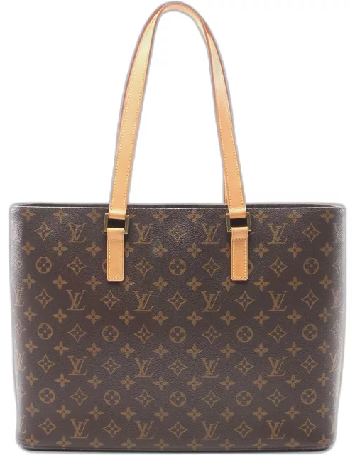 Louis Vuitton Luco Monogram Shoulder bag Tote bag PVC Leather Brown