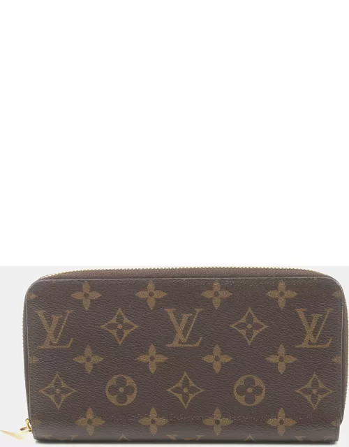 Louis Vuitton Zippy wallet Monogram Round zipper long wallet PVC Brown