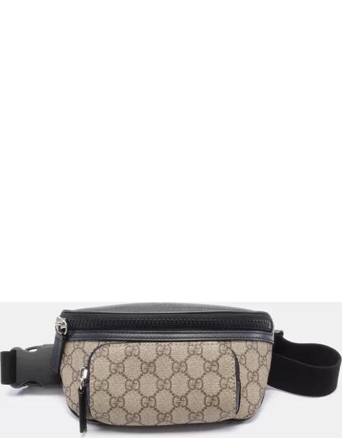 Gucci GG Supreme Body bag Waist bag PVC Leather Beige Black