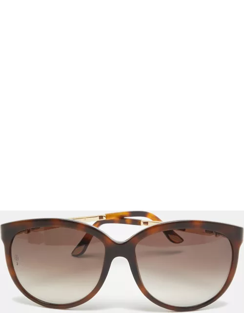 Cartier Brown Tortoise Gradient 6229939 Cat Eye Sunglasse