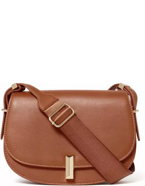 Forever New Women's Amber Saddle Bag in Tan Polyurethane/Polyester