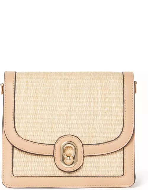 Forever New Women's Sutton Weave Small Bag in Tan/Natural Polyurethane/Polypropylene/Polyester
