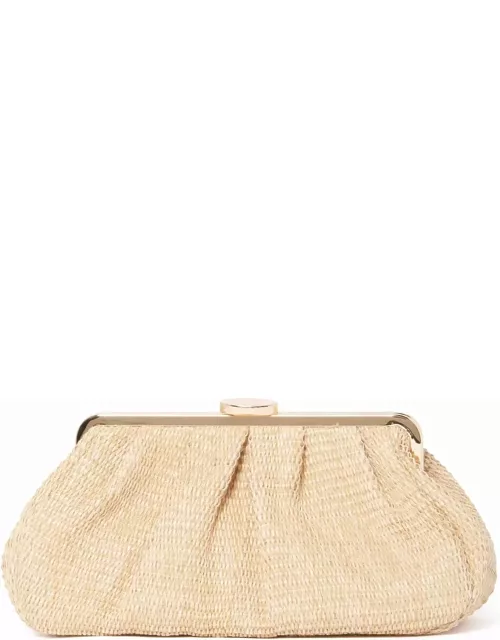 Forever New Women's Mallory Weave Clutch Bag in Natural Polypropylene/Polyester