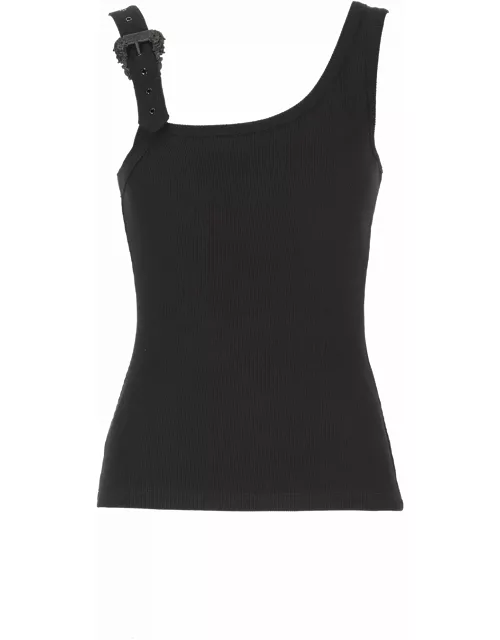 Versace Jeans Couture Buckle-embellished Ribbed Tank Top