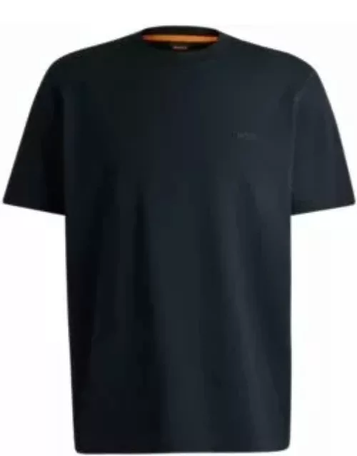 Cotton-jersey T-shirt with logo detail- Dark Blue Men's T-Shirt