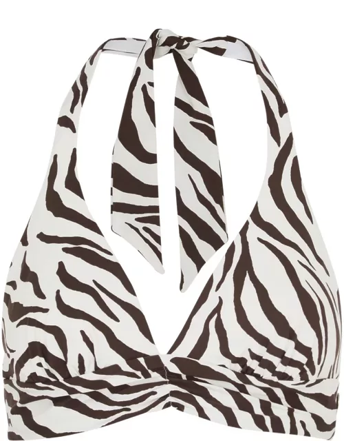 Max Mara Beachwear Alberta Zebra-print Bikini top - Brown - Iiib (UK12 / M)