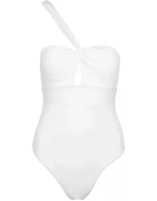 Max Mara Beachwear Corine One-shoulder Swimsuit - White - VB (UK16 / XL)
