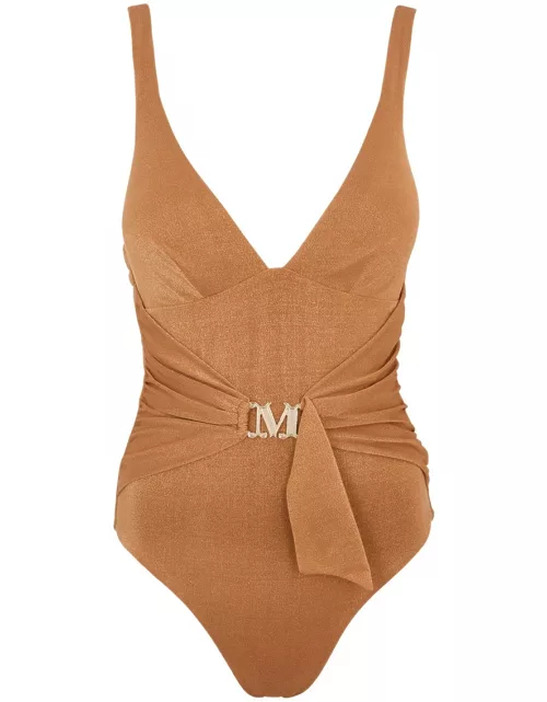 Max Mara Beachwear Cassiopea Metallic Swimsuit - Orange - Iiib (UK12 / M)