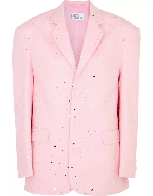Giuseppe DI Morabito Crystal-embellished Cotton-blend Blazer - Light Pink - 40 (UK12 / M)