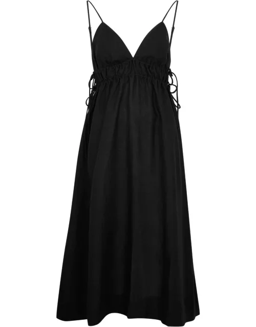 Casa Raki Rita Linen Midi Dress - Black - XS (UK6 / XS)