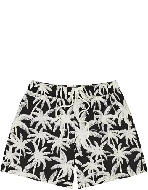 Palm Angels Printed Shell Swim Shorts - Black