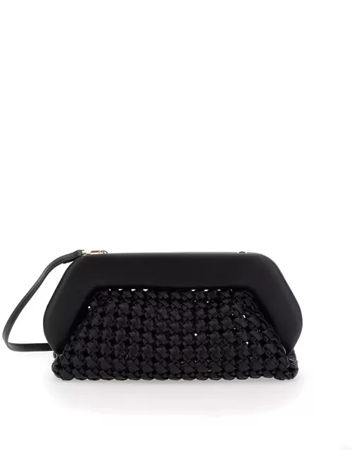 THEMOIRè bios Knots Black Clutch Bag With Braided Design In Eco Leather Woman