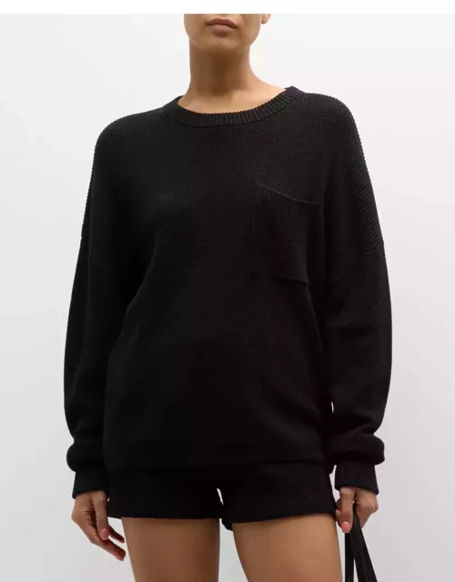 Sara Knit Crewneck Pocket Sweater