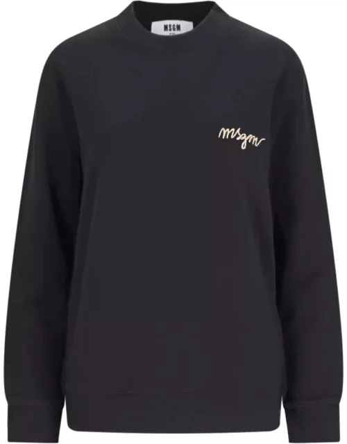 MSGM Logo Crewneck Sweatshirt