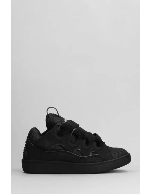 Lanvin Curb Sneakers In Black Leather