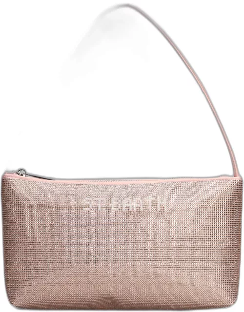 MC2 Saint Barth Strassy Shoulder Bag In Rose-pink Polyester