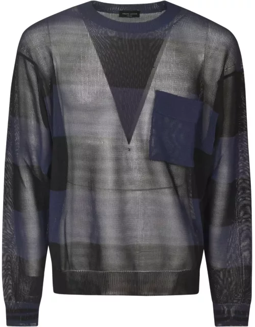 Roberto Collina Stripe Pattern Ribbed Sweatshirt