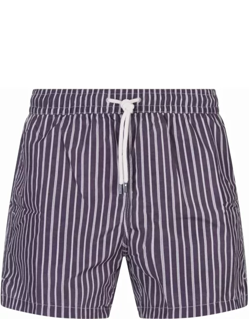 Fedeli Purple Striped Swim Short