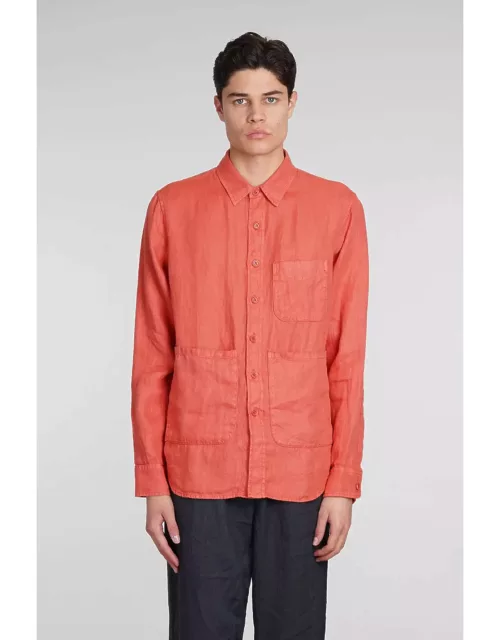 Aspesi Camicia Ut Shirt In Orange Chanvre