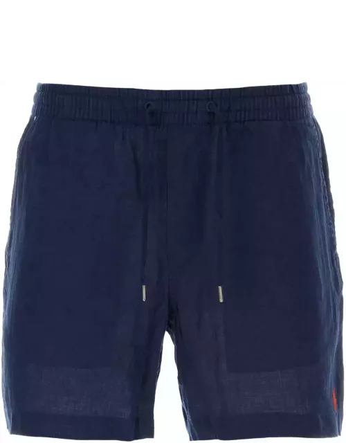 Polo Ralph Lauren Navy Blue Linen Bermuda Short